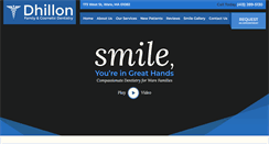 Desktop Screenshot of dhillonfamilydental.com
