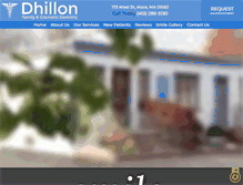 Tablet Screenshot of dhillonfamilydental.com